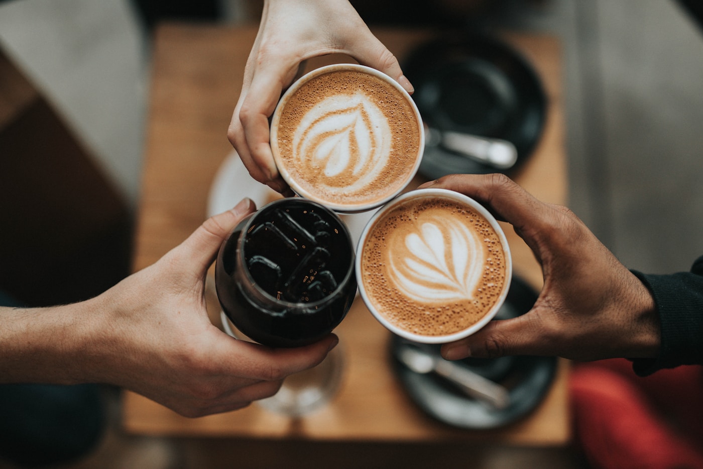 Panel tasting specialty coffee together at the studio
